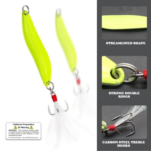 Fishing Lures,Fishing Spoons, Colorful Casting Fishing Spinner 10pcs Glow Color