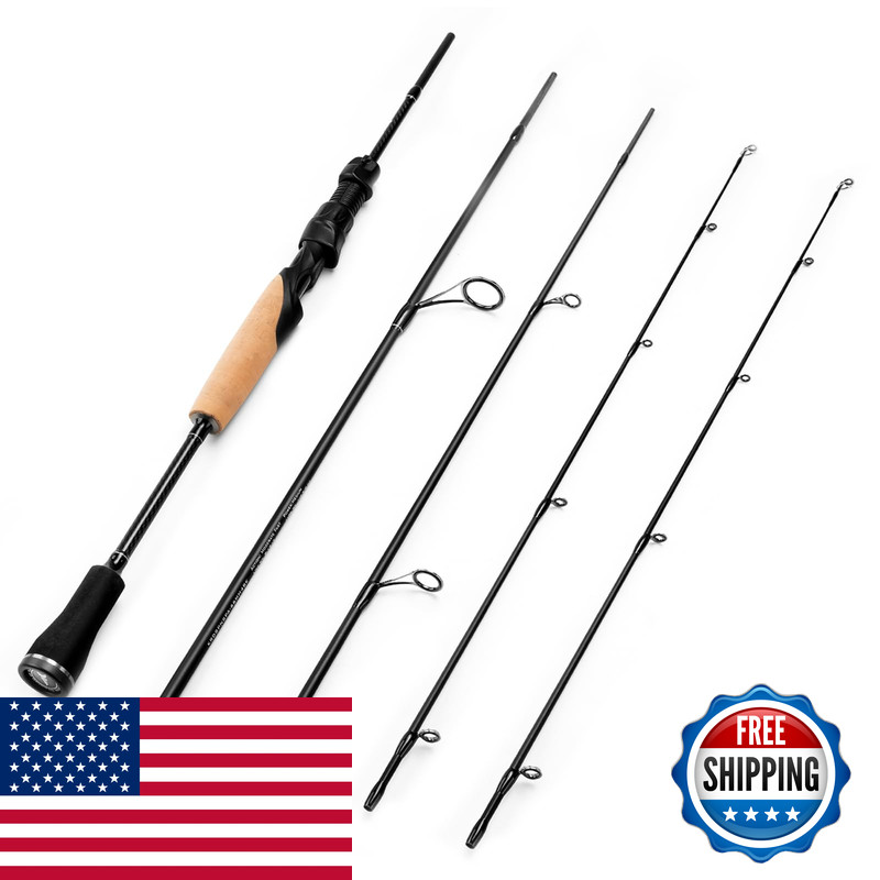 Kastking Spartacus Passage Travel Fishing Rods Portable 4-Piece Spinning