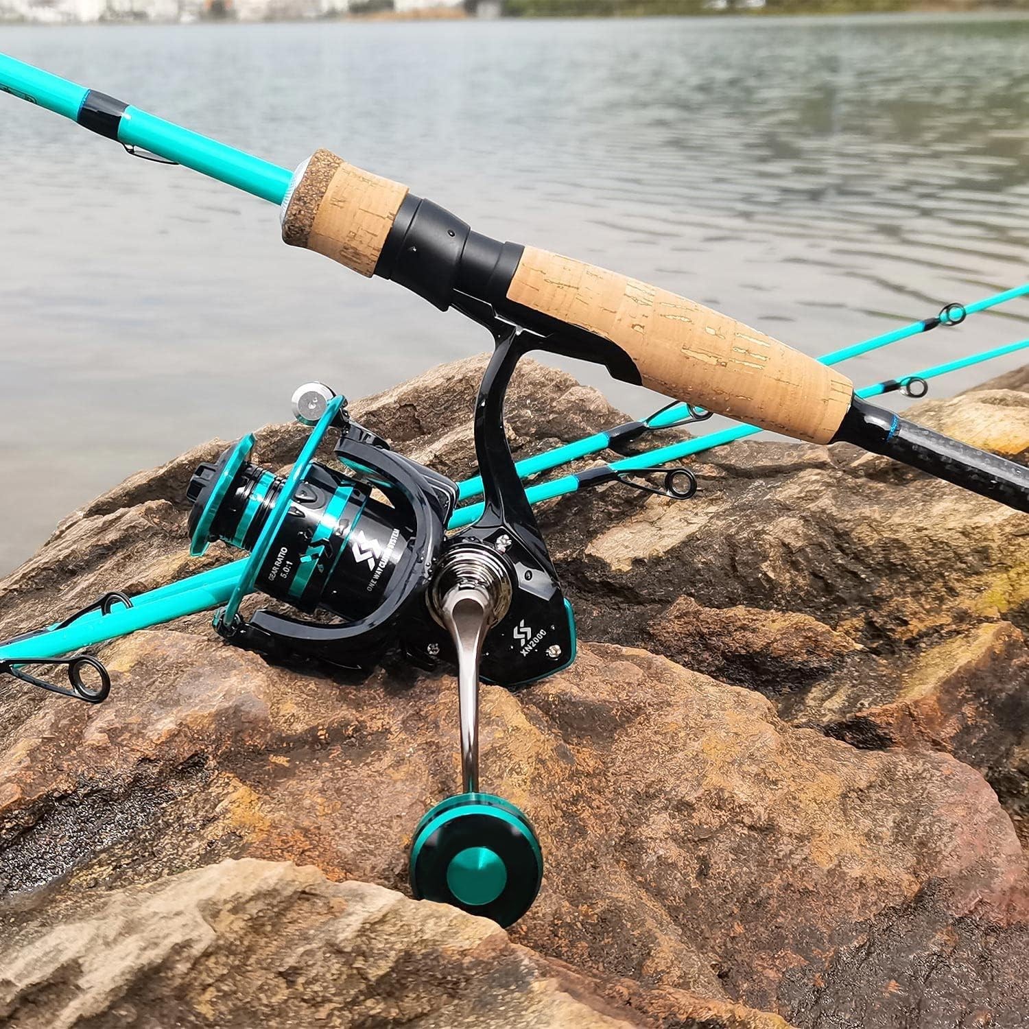Sougayilang Fishing Rod & Reel Combo, 2-PC, Carbon Fiber, SS Guides