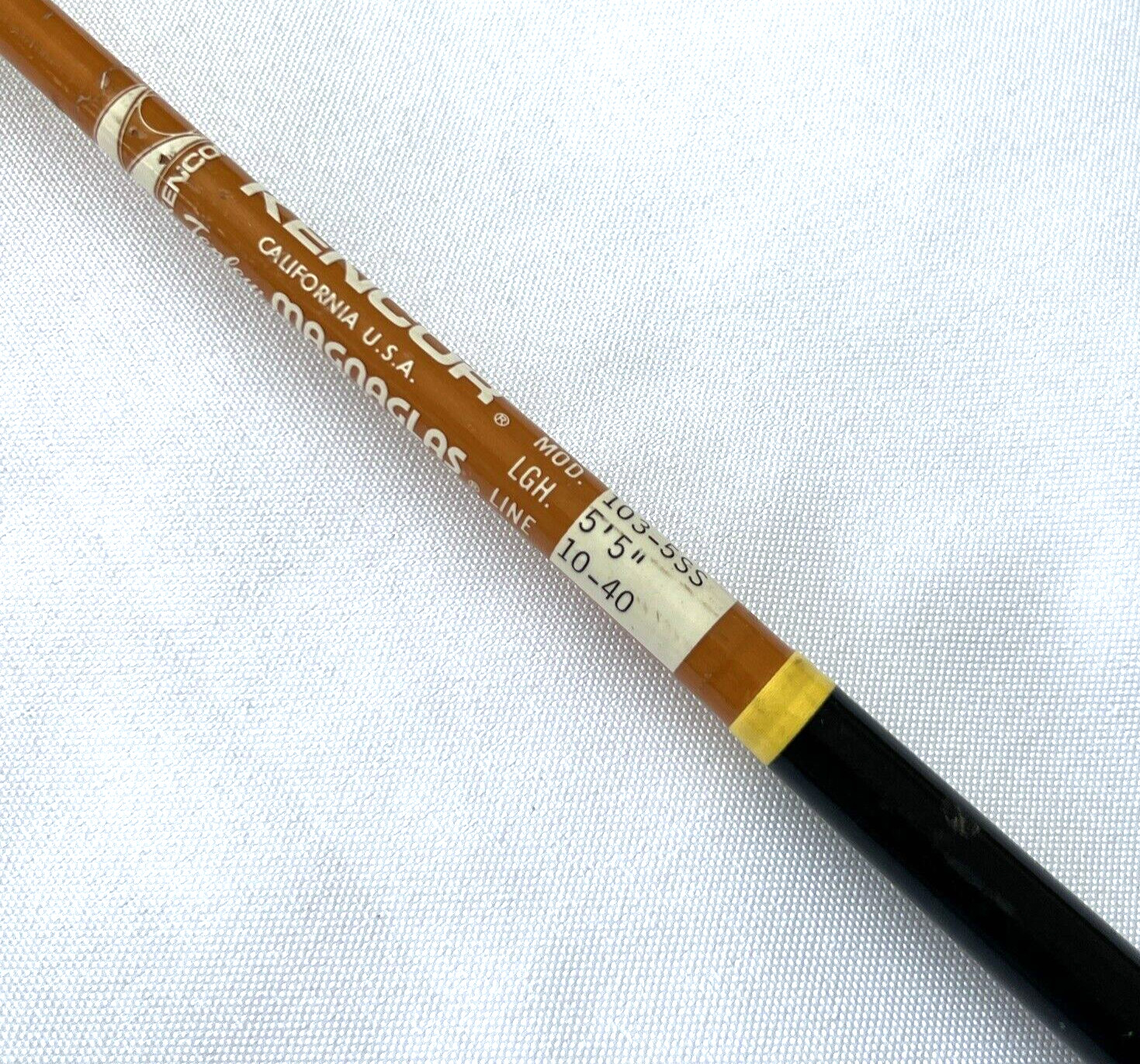 Kencor 103-5SS 5’5” 10-40Lb Tenlew Magnaglas Spinning Fishing Rod Made In USA