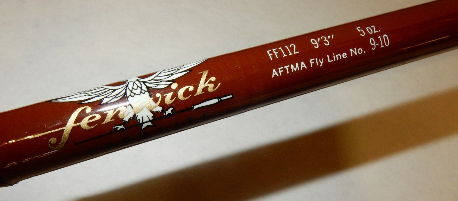 VINTAGE FENWICK MODEL FERALITE FF112 9’3″ 10 WT 4-5/8 OZ FISHING FLY ROD W/ TUBE