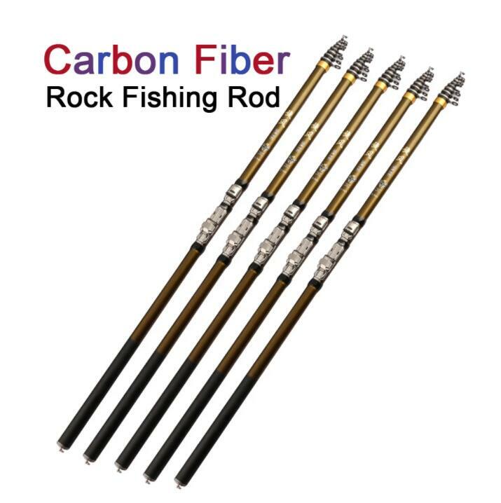 Rock Fishing Rod Stream Carbon Fiber Spinning Telescopic Fishing Hand Toughness