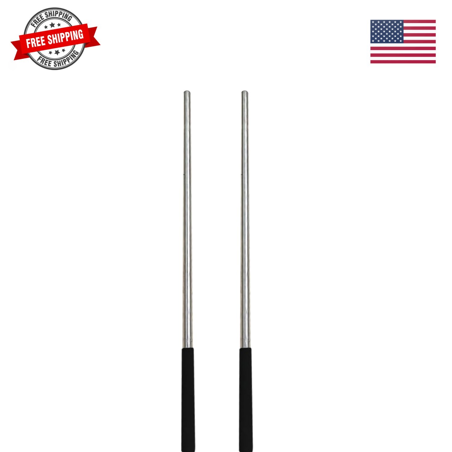 2 PCS Winding Rods D 1/2″” x L 16.75″” Inch with Black Random Antiskid Handle…