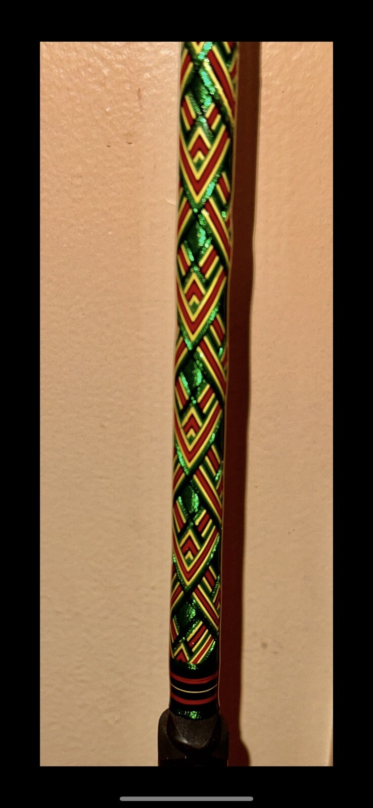 Vague Rods Custom Fishing Rod- Green Reverse Chevron 40-60 lbs