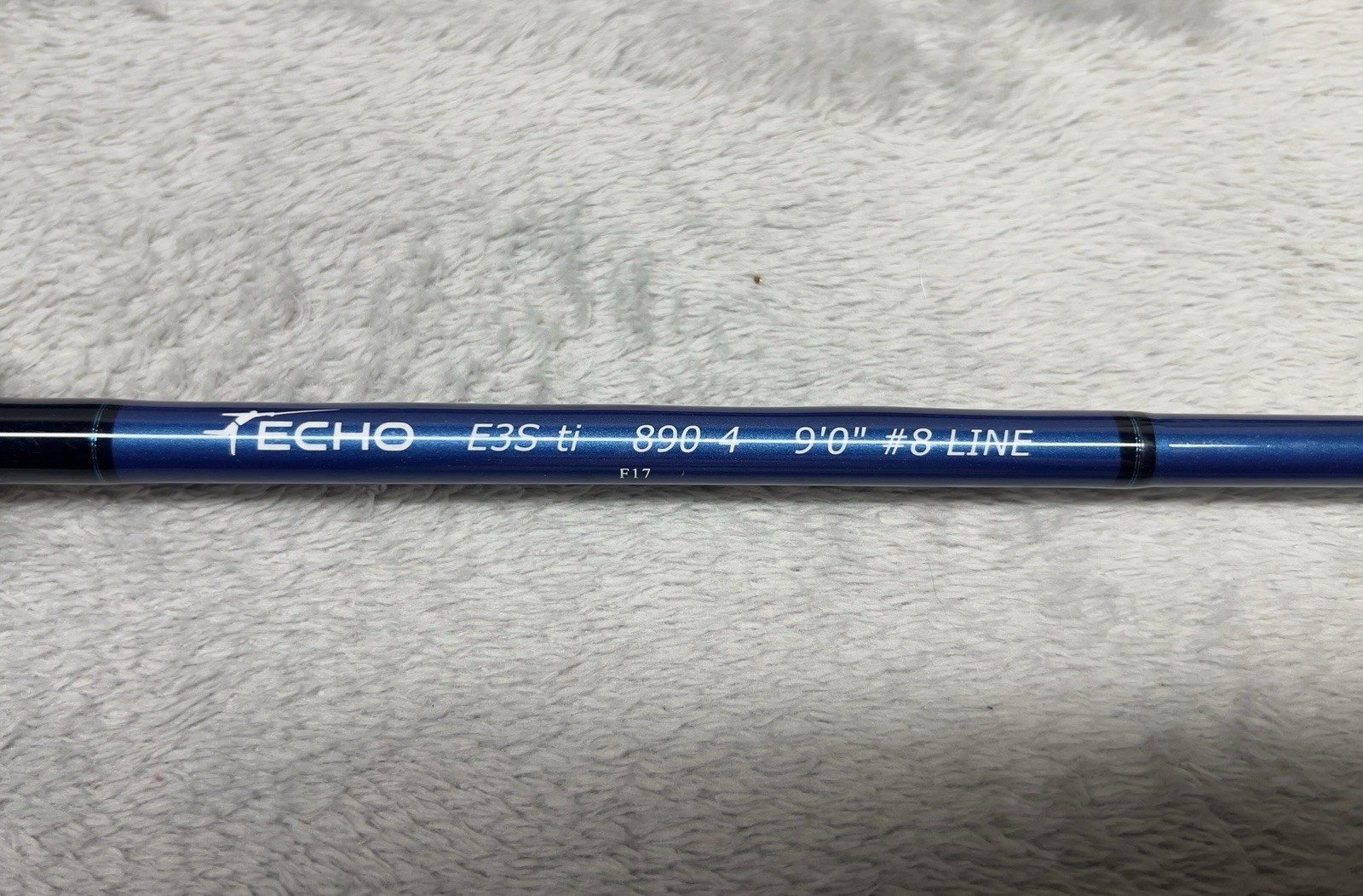 ECHO E3S-ti 8wt. 9’ft Fly Rod Saltwater Titanium Guides Blue 4 Piece Case