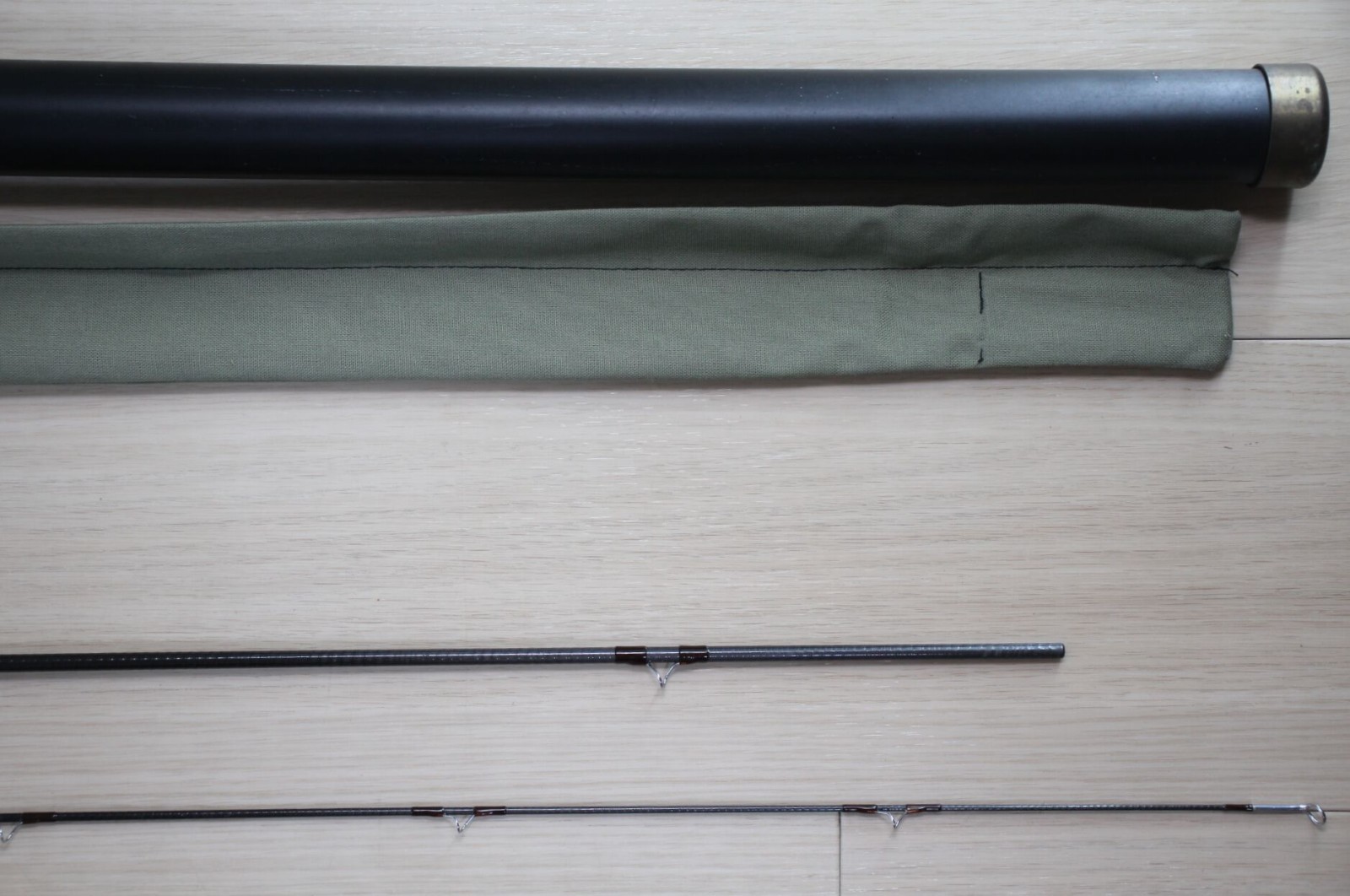Vintage Orvis Far & Fine Fly Rod 7’9″ 5wt 2pc Graphite Tube Sock USA M132