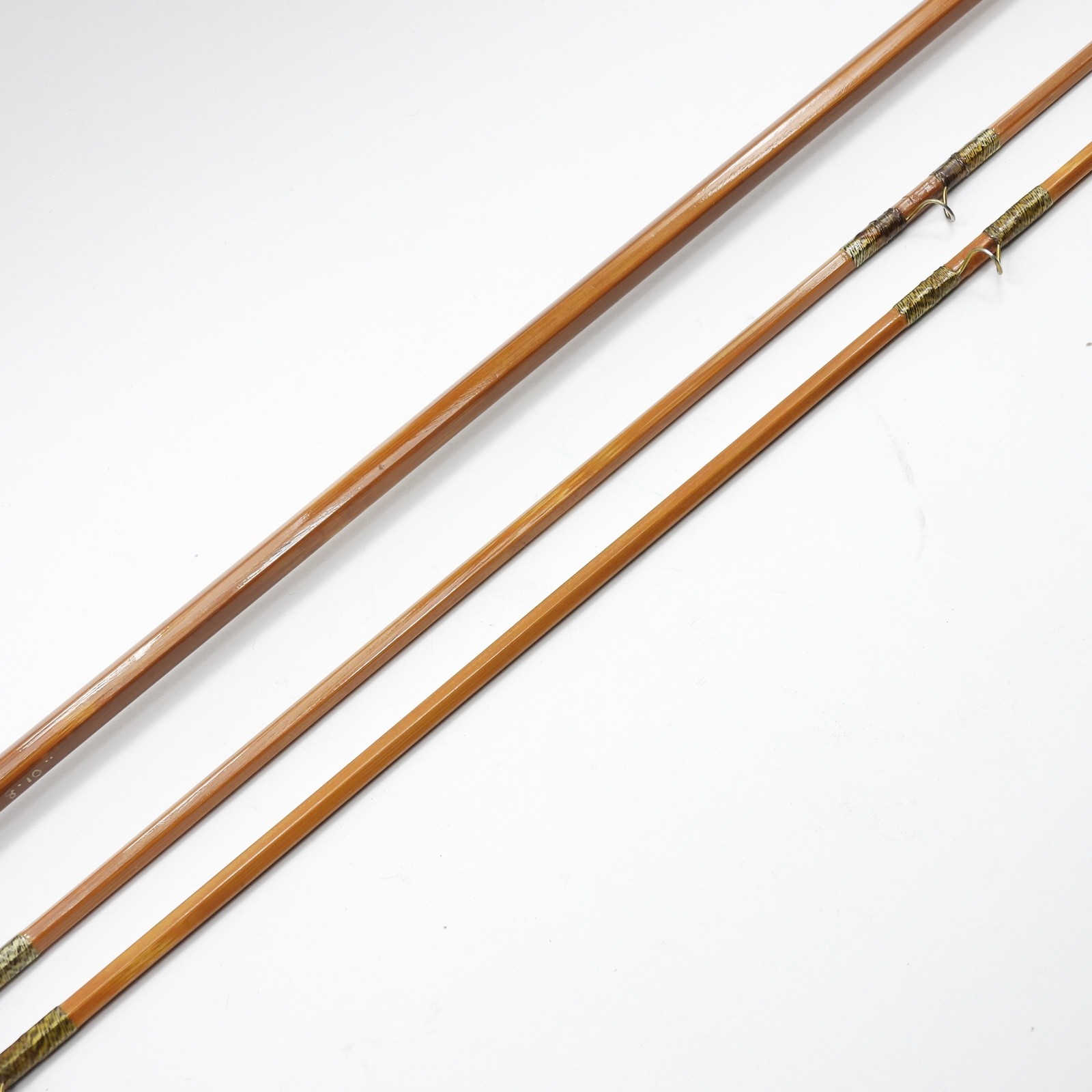 Milwards “Troutmaster” Bamboo Fly Rod. 8’ 10”. 6-7wt. W/ Tube & Sock. England.