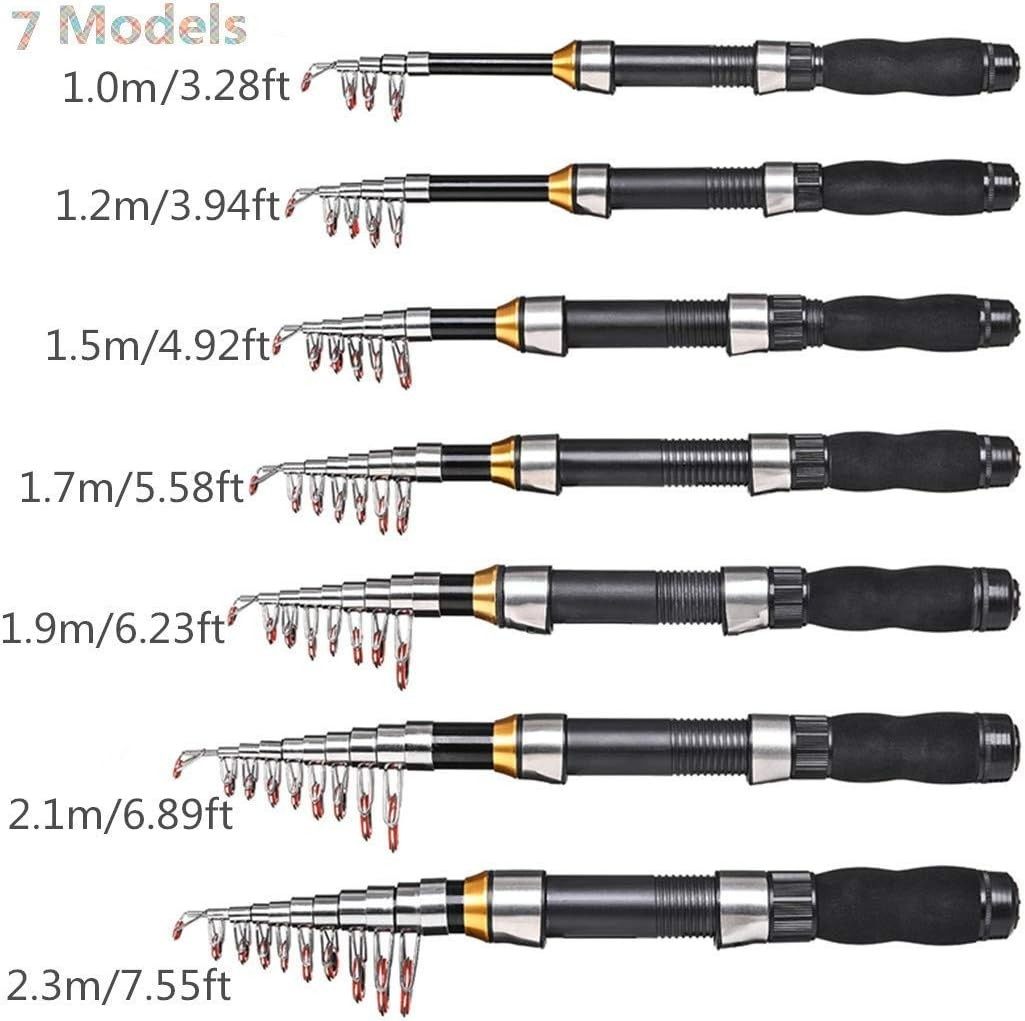 Compact 6.89ft Telescopic Fishing Rod – Lightweight, Fast Action for All Anglers