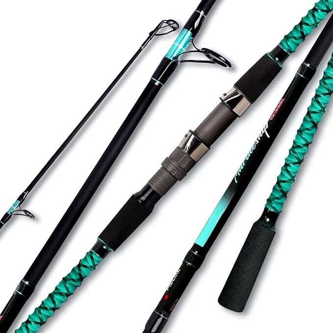 Surf Spinning Rod Travel 2/3/4PC Carbon Fiber Saltwater Fishing Pole 9/10/12/13′