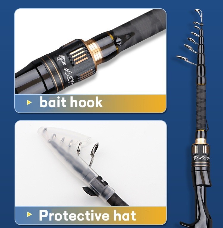 Telescopic Fishing Rod Carbon Fiber Travel High Sensitive Rods Fast Action Pole