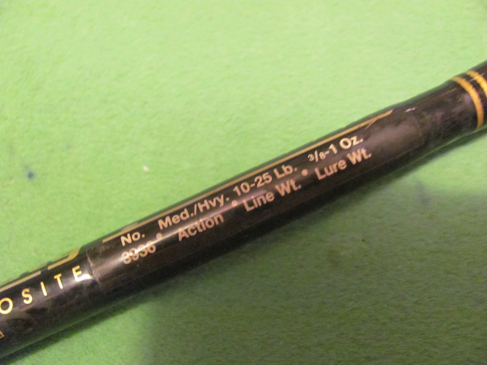 Vintage South Bend Black Beauty 6’ 0″ Medium Heavy Action 1-Piece Casting Rod