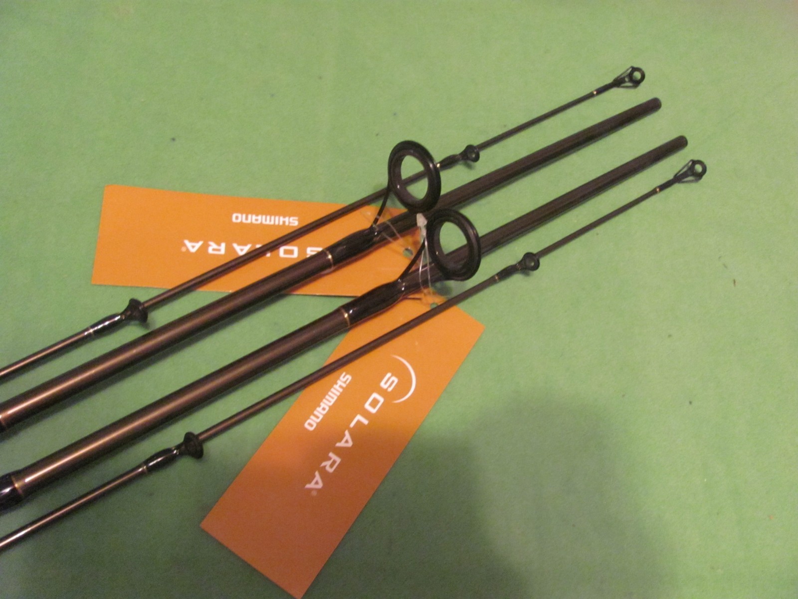 2) SHIMANO SOLARA 6′ 6″ Power Medium Heavy Action Fast 2-Piece Spinning Rods.