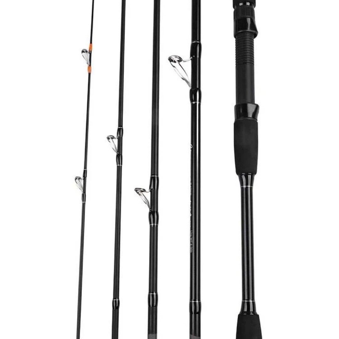 1.8M Carbon Fiber Travel Fishing Rod Straight handle Casting Pole Lightweight