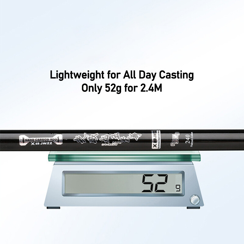 1.5M-5.4M Mini Power Telescopic Fishing Rod Carbon Fiber Carp Fishing Pole