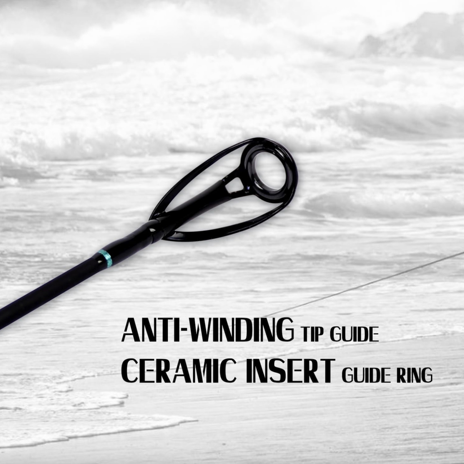 Fiblink 9FT Carbon Fiber Travel Surf Fishing Rod 4-Piece Spinning Saltwater
