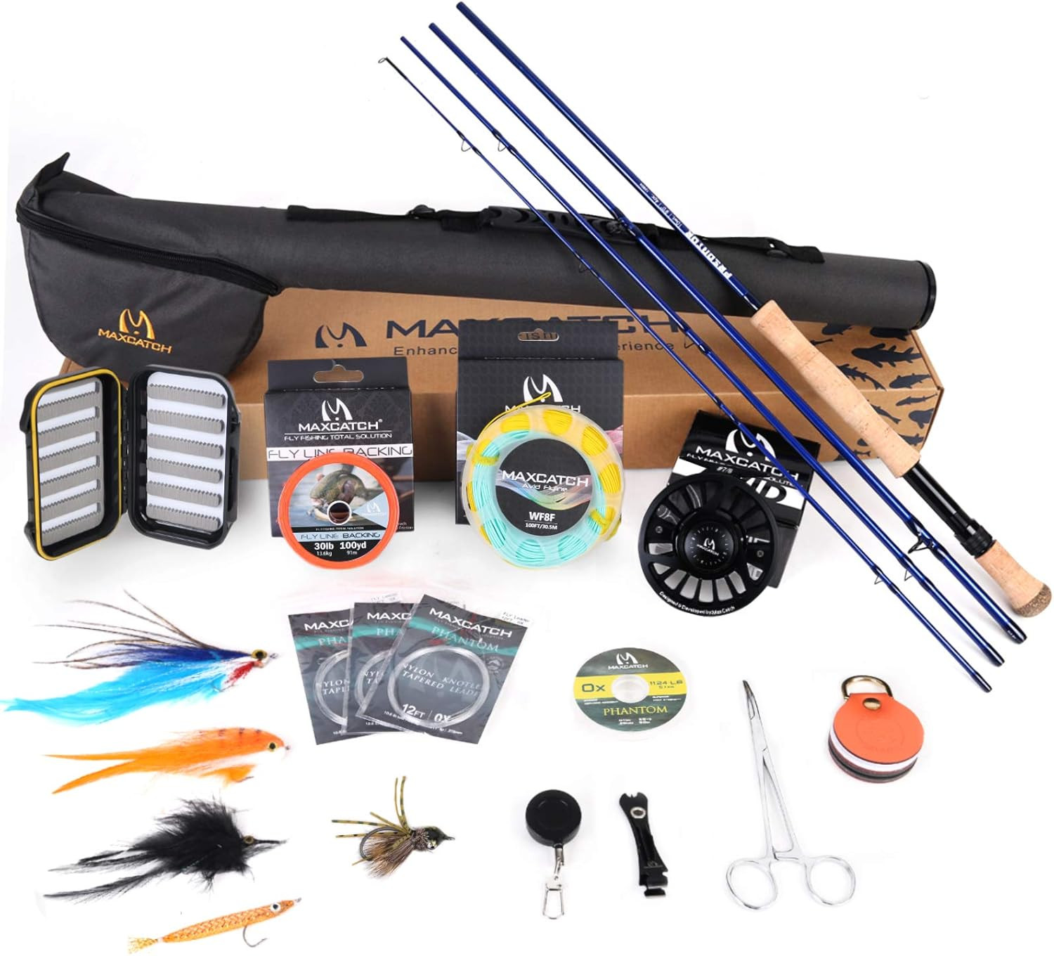M MAXIMUMCATCH Maxcatch Predator Big Game and Saltwater Fly Fishing Rod: 7’11”/