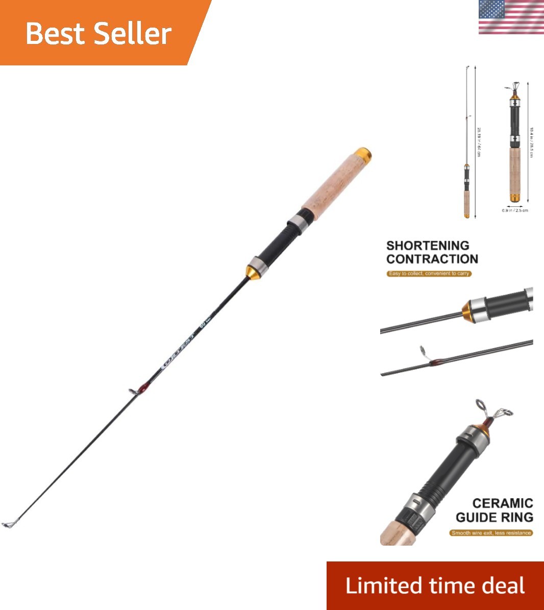 Lightweight Mini Telescopic Fishing Rod – Ideal for Trout & Bass Fishing Trips