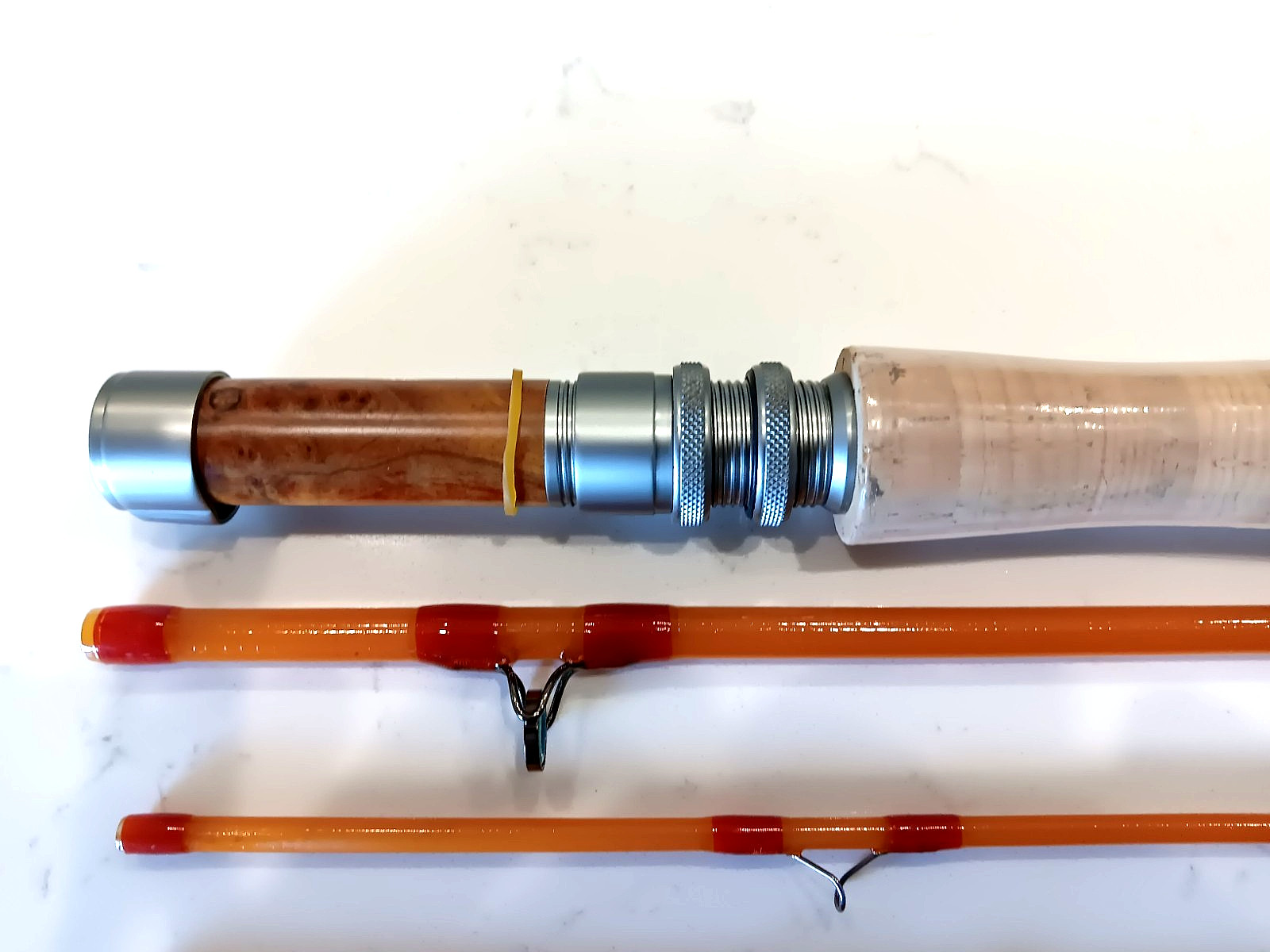 FIBERGLASS FLY ROD…6′ 6″ w/ rod sock, 3 wt. 3 piece. New and never used