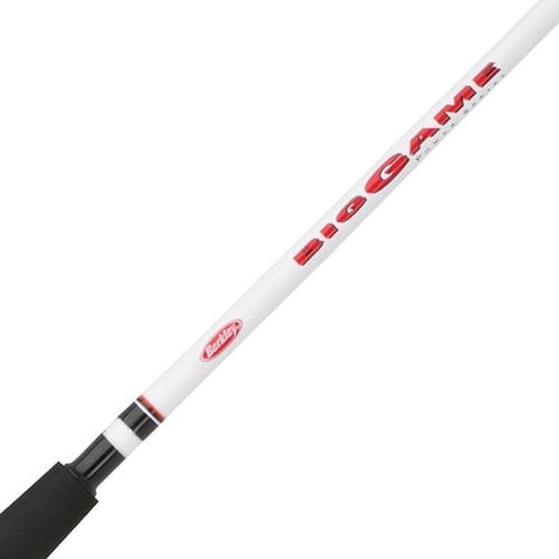 8 Ft Big Game Spinning Rod 2 Piece Durable Construction Fiberglass Heavy Power