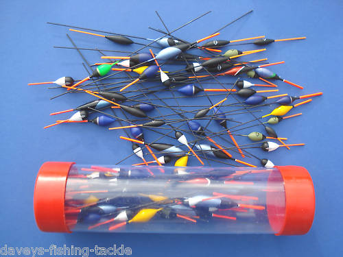 50 ASSORTED DELUXE HIGH QUALITY POLE FLOATS+TUBE CARP FISHING RIVER LAKE CANAL