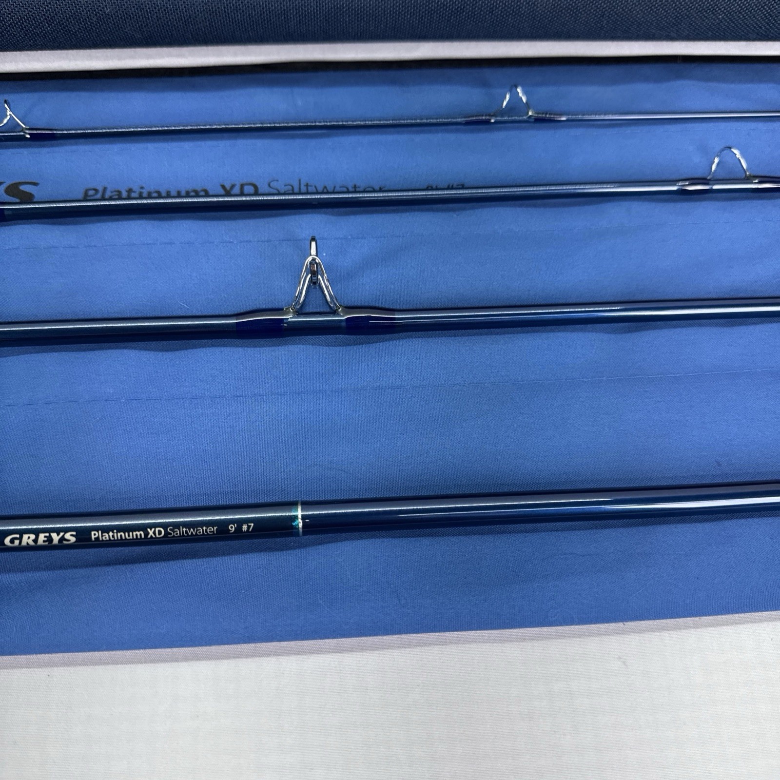 Greys Platinum XD 9’ #7 4 Piece Saltwater Fly Fishing Rod Sock and Case
