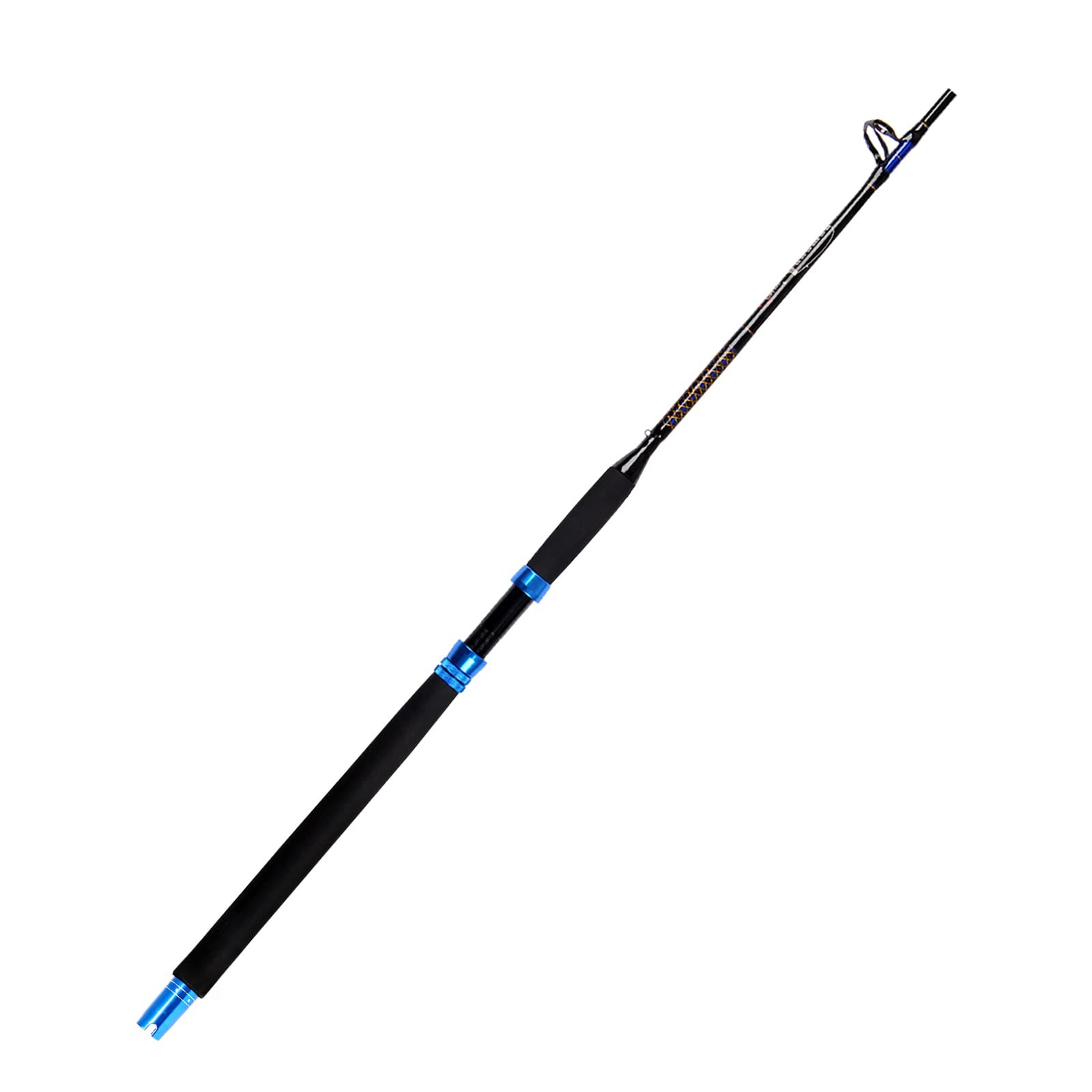 Fiblink 1-Piece Conventional Boat Rod Saltwater Offshore Graphite Spinning Fi…