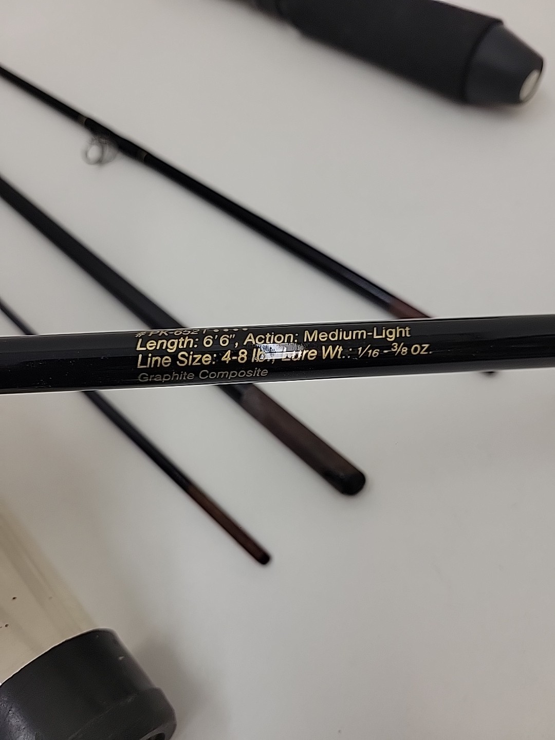 W.W. GRIGG CO Custom Made 6’6″ Graphite #PK-652T Med Fishing Rod 5 Pc Backpack