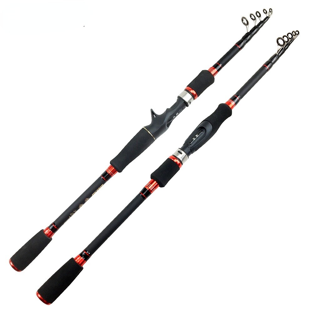 Telescopic Fishing Rod M Power Travel Casting Spinning Rod 1.8M-3.0M Carbon Pole