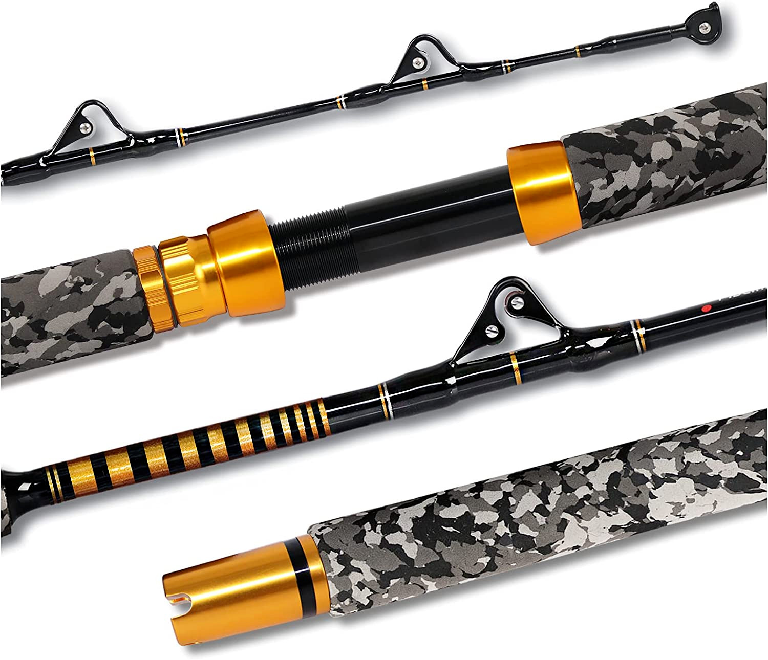 Saltwater Offshore Trolling Rod Big Game Conventional Boat Fishing Pole 6 Feet