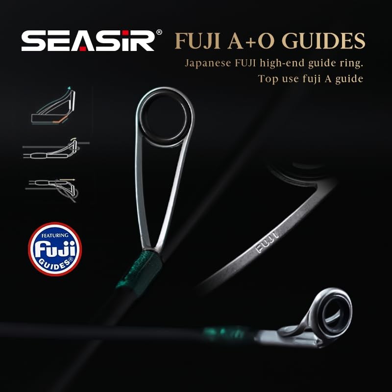 SEASIR Stream Fishing Rod, Ultralight Spinning Rod Travel Bait Casting Rod, 2