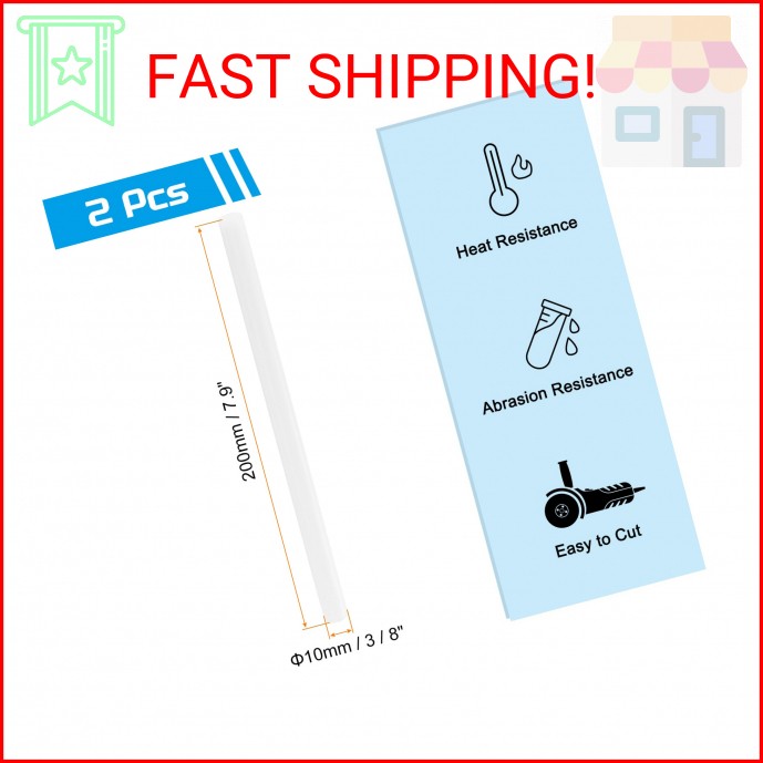 MECCANIXITY ABS Plastic Rod Round Solid Bar 10 mm x 200mm White for DIY Model Ma