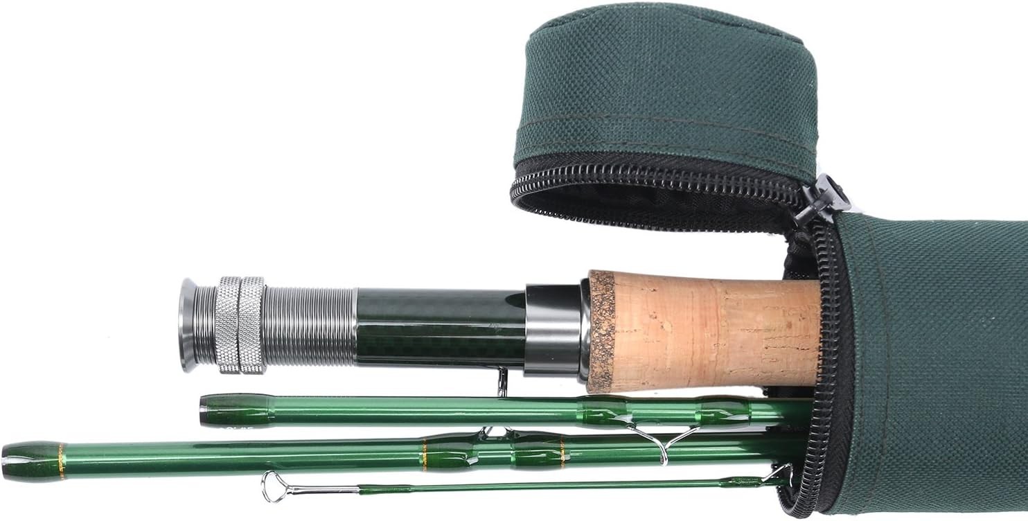 Lightweight 9′ 6wt Fly Fishing Rod with AA Cork Grip and Hard Chromed Guides