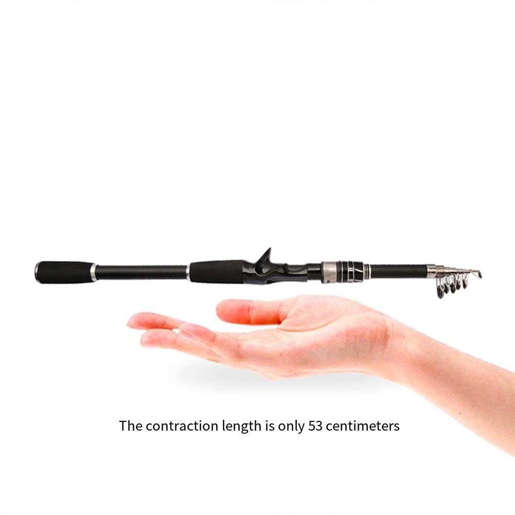Travel Fishing Rod 1 8m 2 1m 2 4m with Carbon Fiber and Stainless Steel Guides