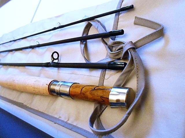 E L KEULING ROD COMPANY 8’6″ 4 WT. CARBON FIBER 4PC FLY ROD HANDMADE IN USA