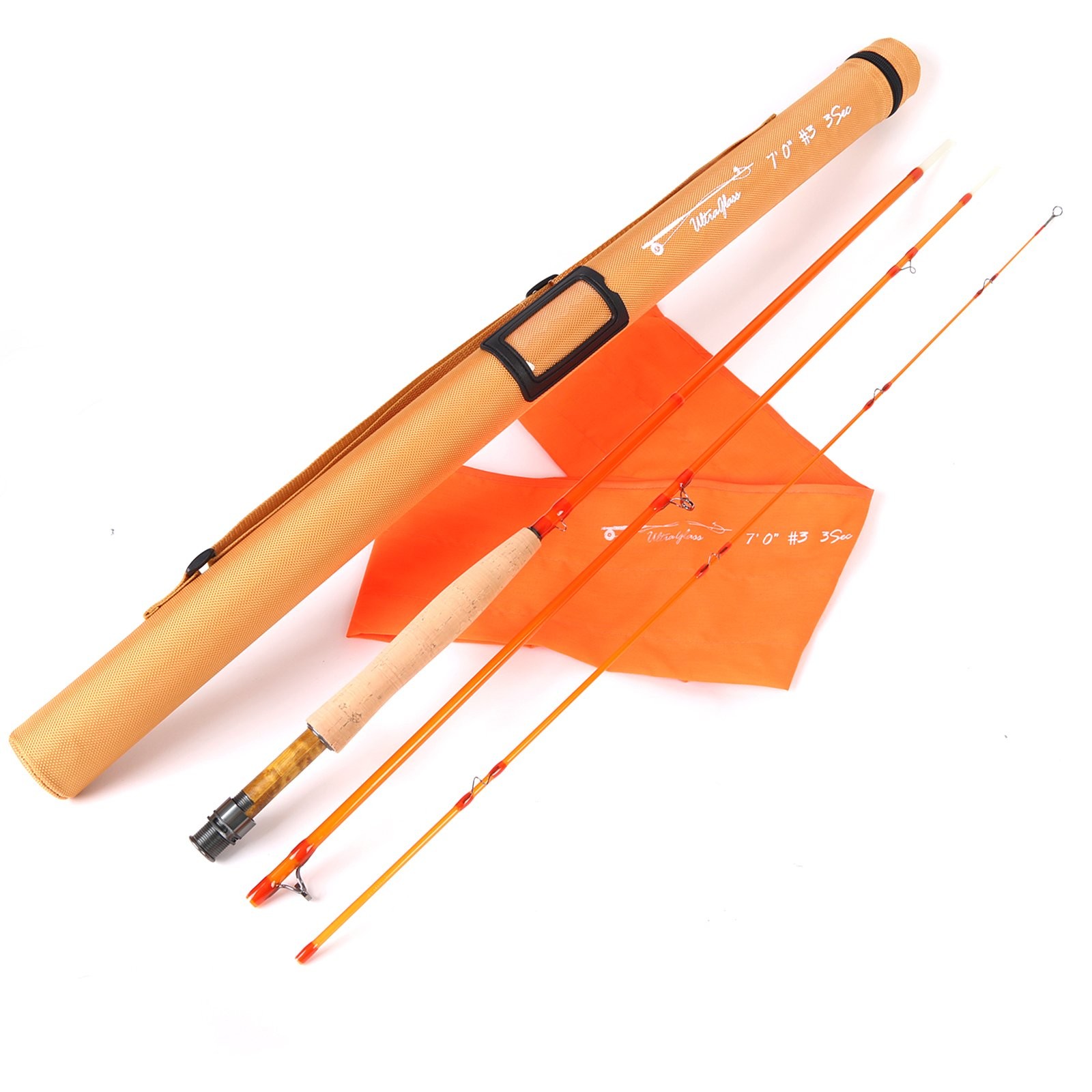 Fiberglass Fly Fishing Rod 3wt/5wt/6wt/8wt Blue, Orange, Purple, Transparent …