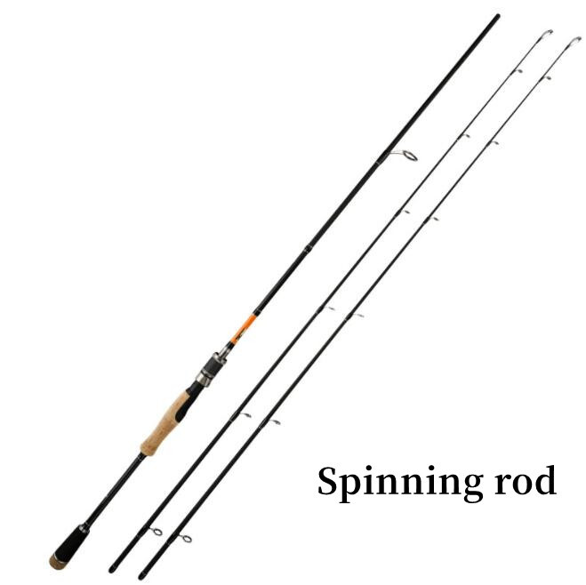 1.8M Lure Fishing Rod Spinning Casting Rods Poles 2 Tips 30T Carbon Bait 5-30g