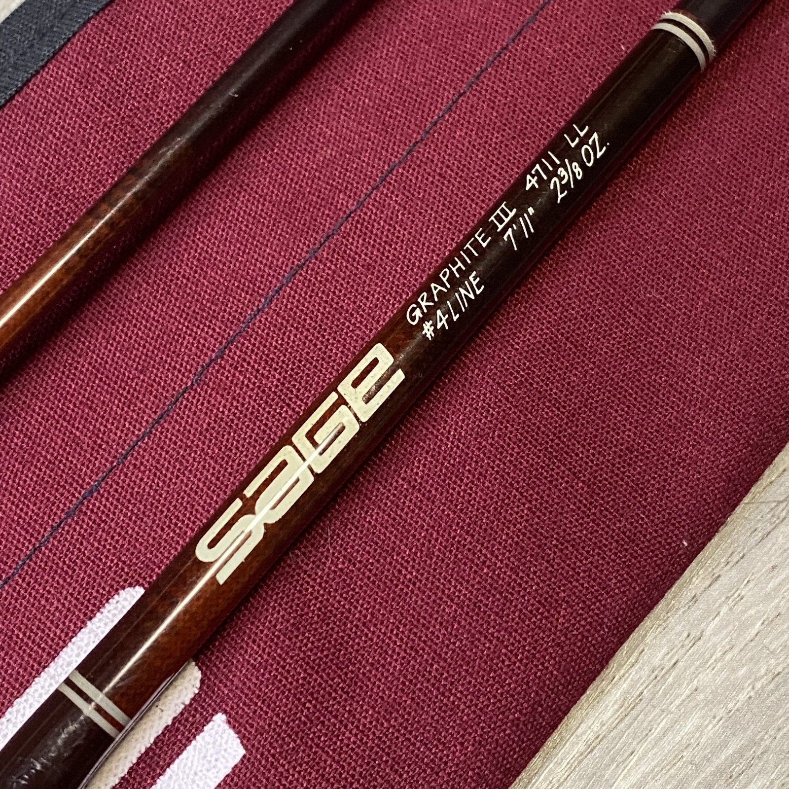 Sage Graphite III GFL 4711 LL 4wt 7’11” Fly fishing rod w/Sock Tube