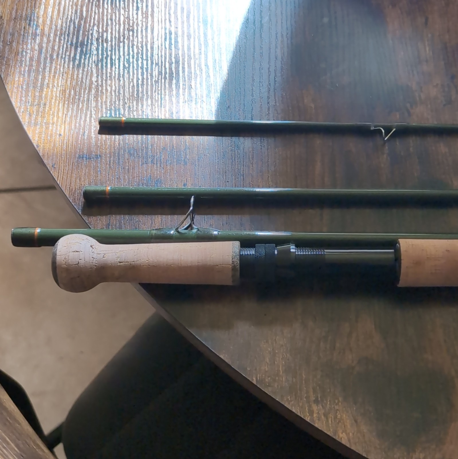 ECHO TR 6126 12’6″ 6wt 4pc Graphite Fast Action Fly Rod Green Cork