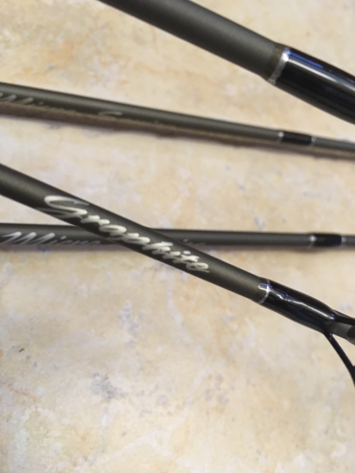3 Shakespeare Pistol Grip Micro Series Graphite UL Casting Rods 4’6U Cork Handle