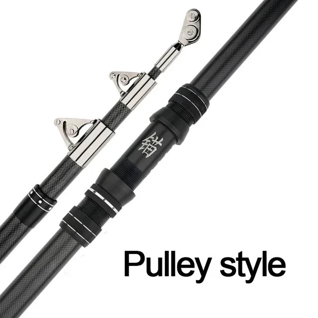 Carbon Fiber Telescopic Fishing Rod 2.1-4.5M Superhard Sea Boat Rod 60kg+ Test