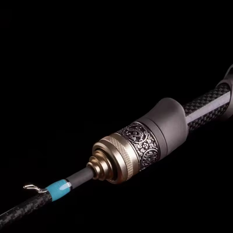 Ultralight Carbon Fiber Fishing Rod Fast Action Trout Lure Pole Wood Handle