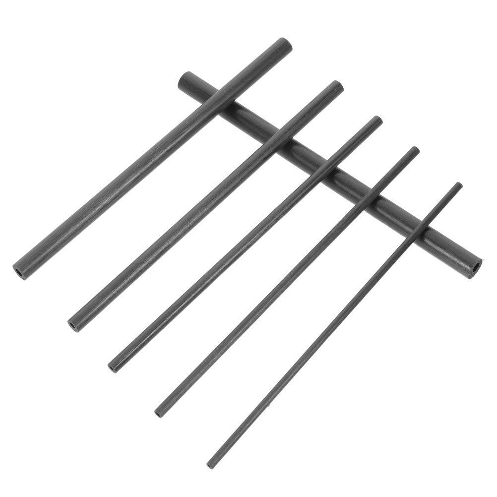 6Pcs Carbon Fiber Rod Repair Kit Durable Fishing Pole Sticks for Outdoors Black