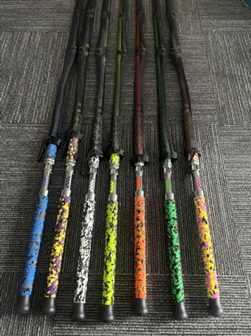 Catfish Fishing Rods – 7’6″ One-Piece Glow with Black Light Albatross Purple