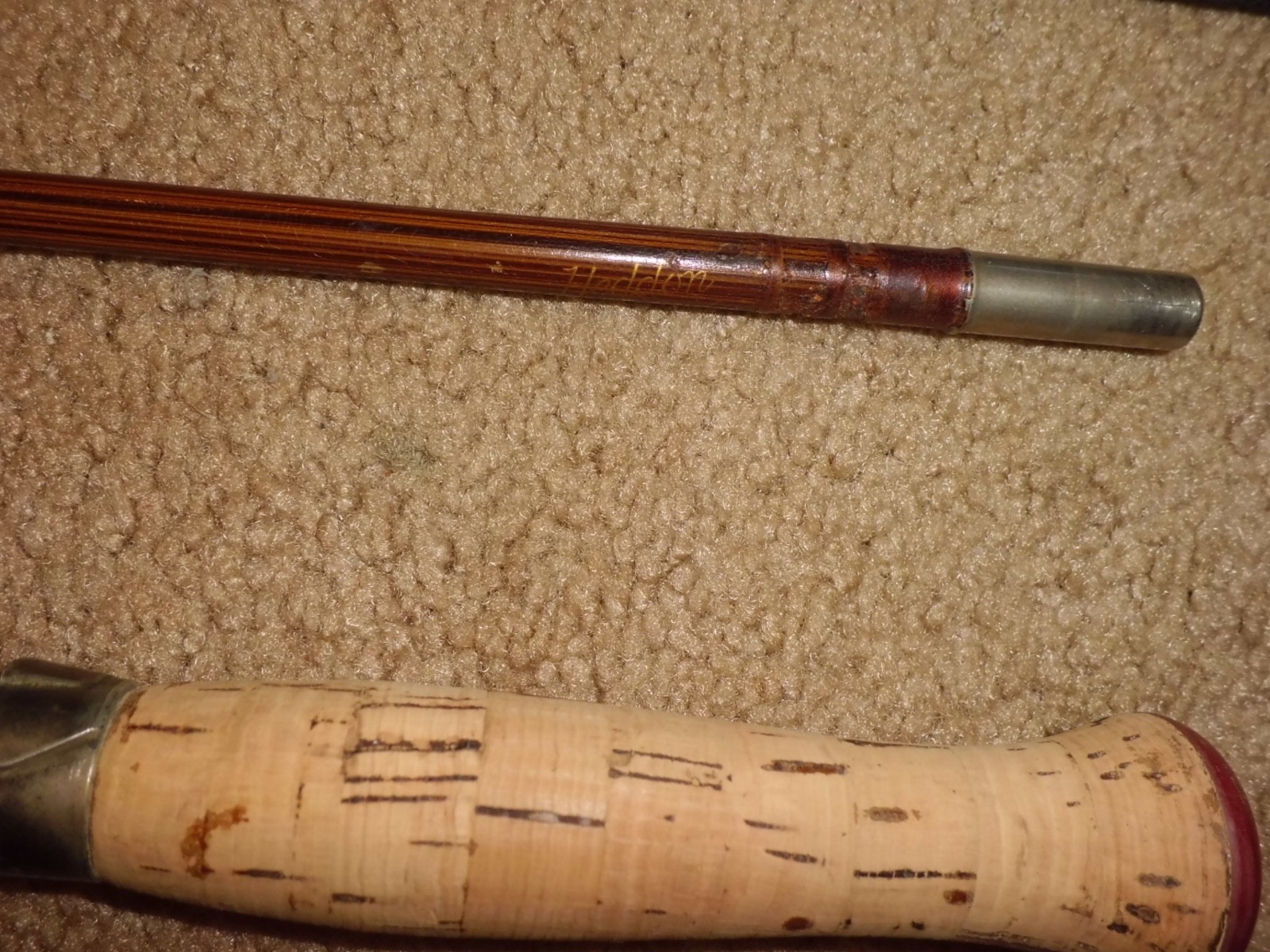 Vintage HEDDON PAL METAL BAMBOO LIKE FINISH BAITCASTING 5’6″ ROD w/ AGATE GUIDES
