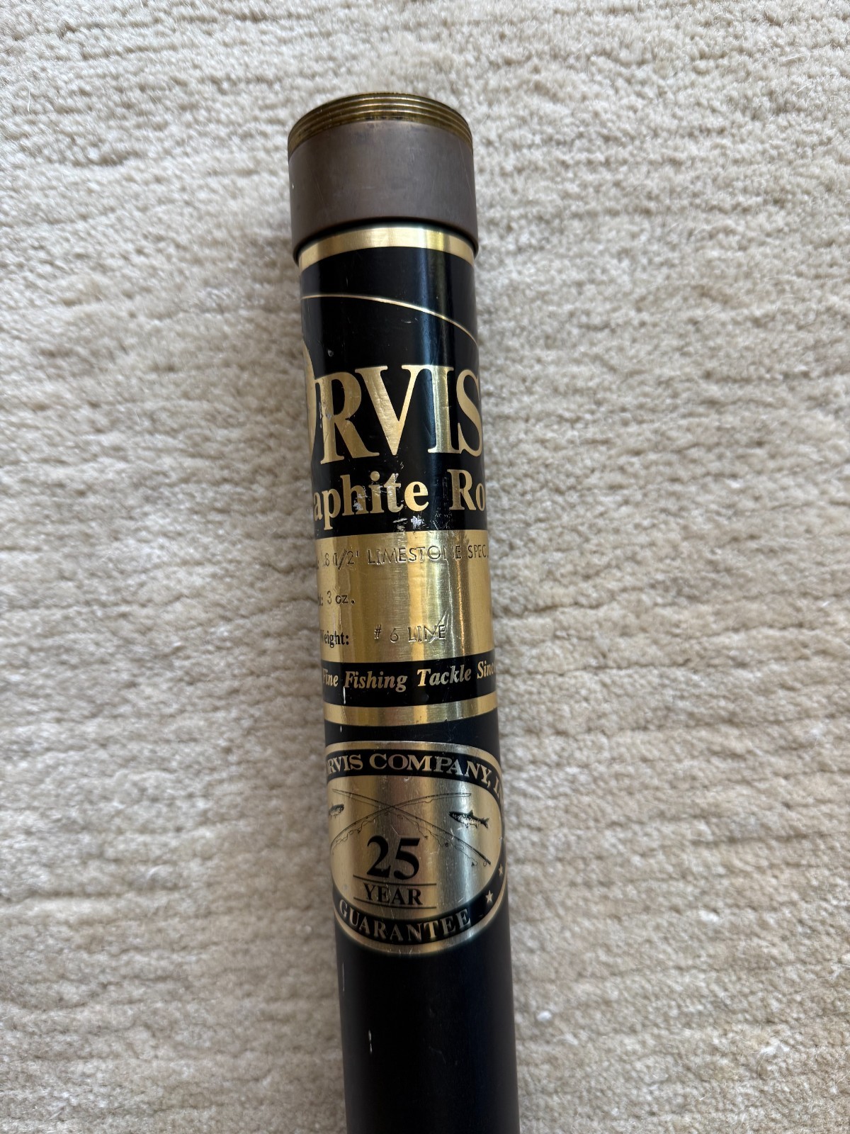 Orvis 0488 -4pc piece Mid Flex 8 1/2’ 3oz wt #6 Line Fly fishing rod w/canister