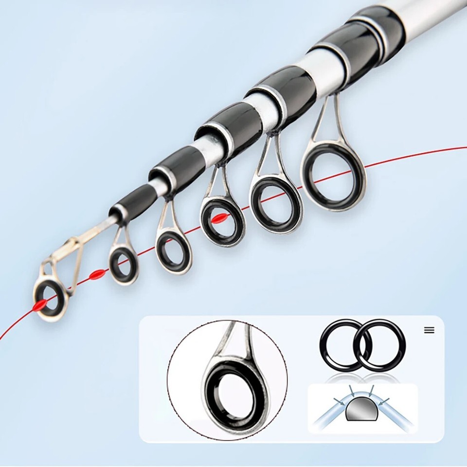 Hard Telescopic Fishing Rod Long Casting Pole Carbon Fiber 1.5m-2.4m Fast Pole