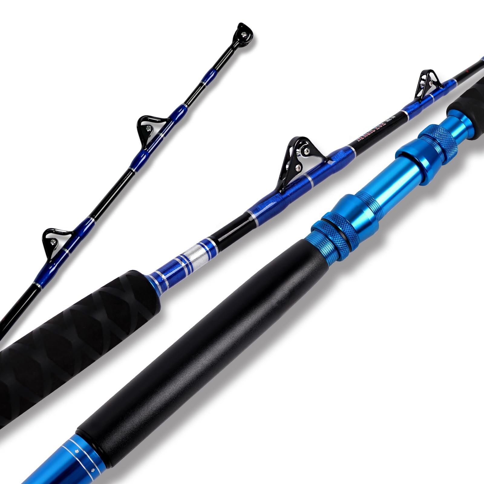 2-Piece Saltwater Offshore Trolling Rod 5-Feet 6-Inch Heavy Roller Rod Conven…