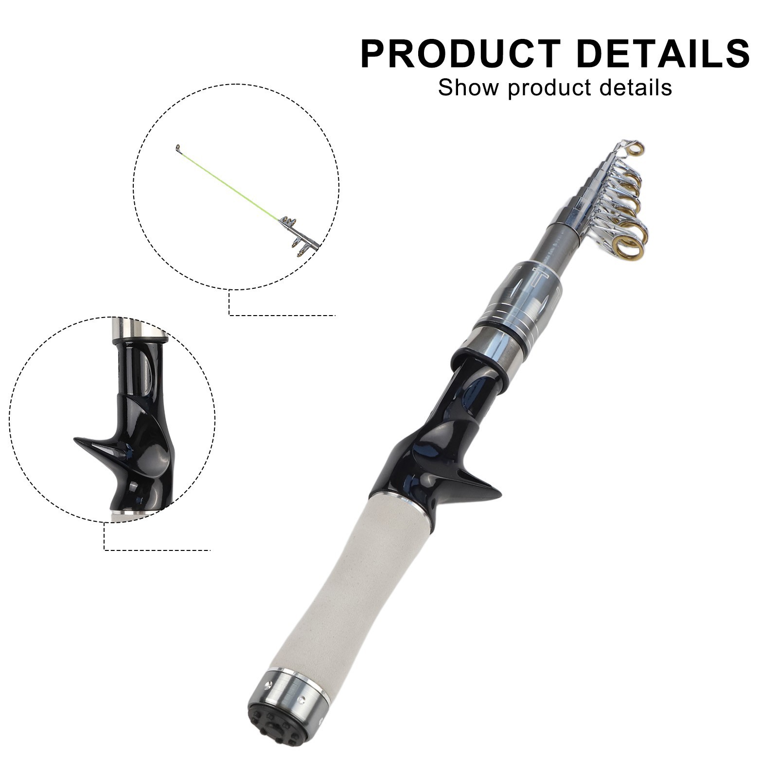 Carbon Fiber Rod Compact Fishing Rod 85-120g Weight Single-hand