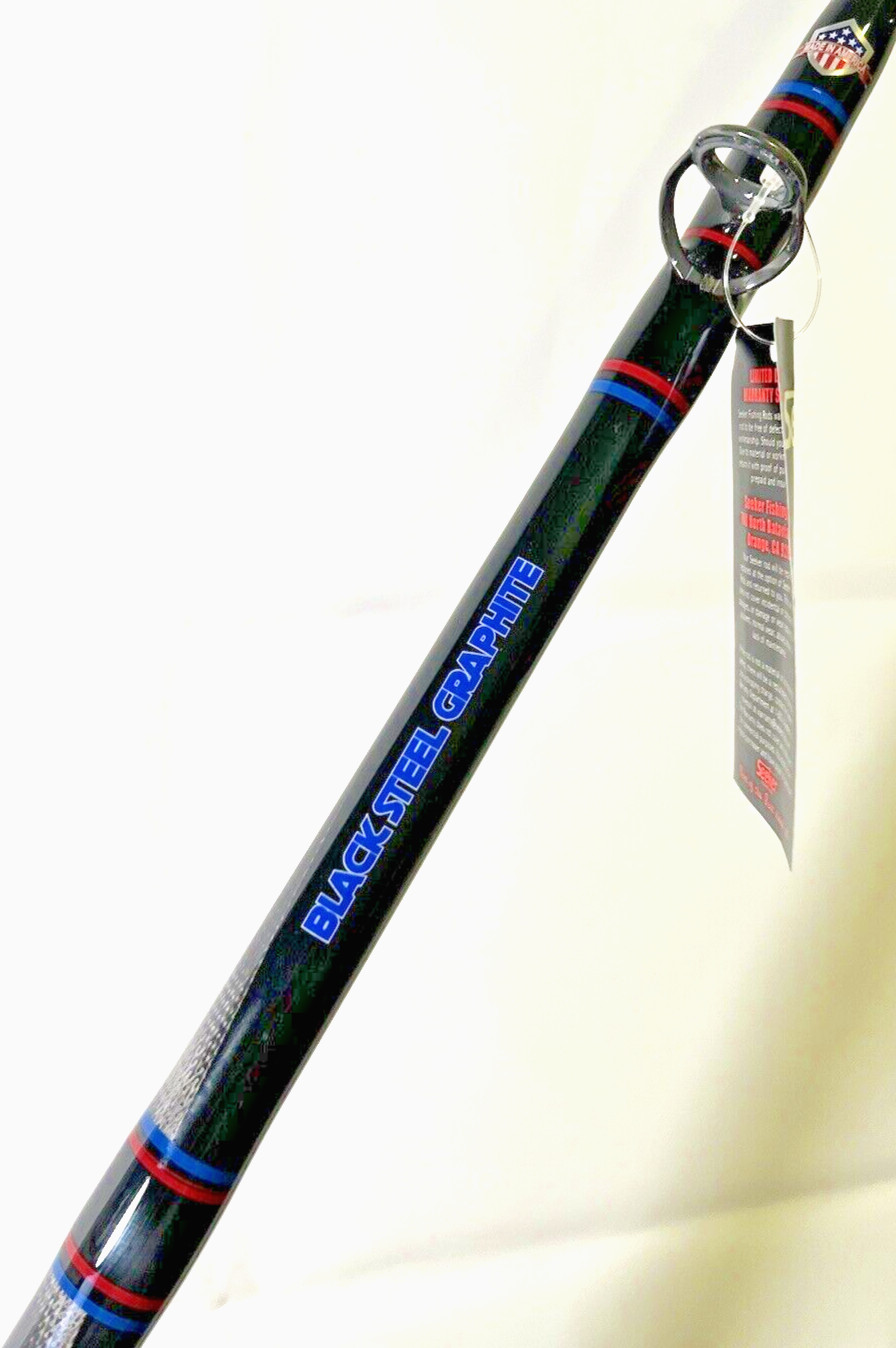Seeker G 6465XH 6 1/2” Black Steel Graphite 40-80Lb Jig And Bait Fishing Rod USA