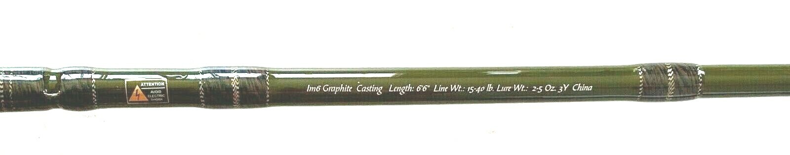 1-PC 6’6″ Casting Kayak Rod – Value of $140 – $49.99 (New)